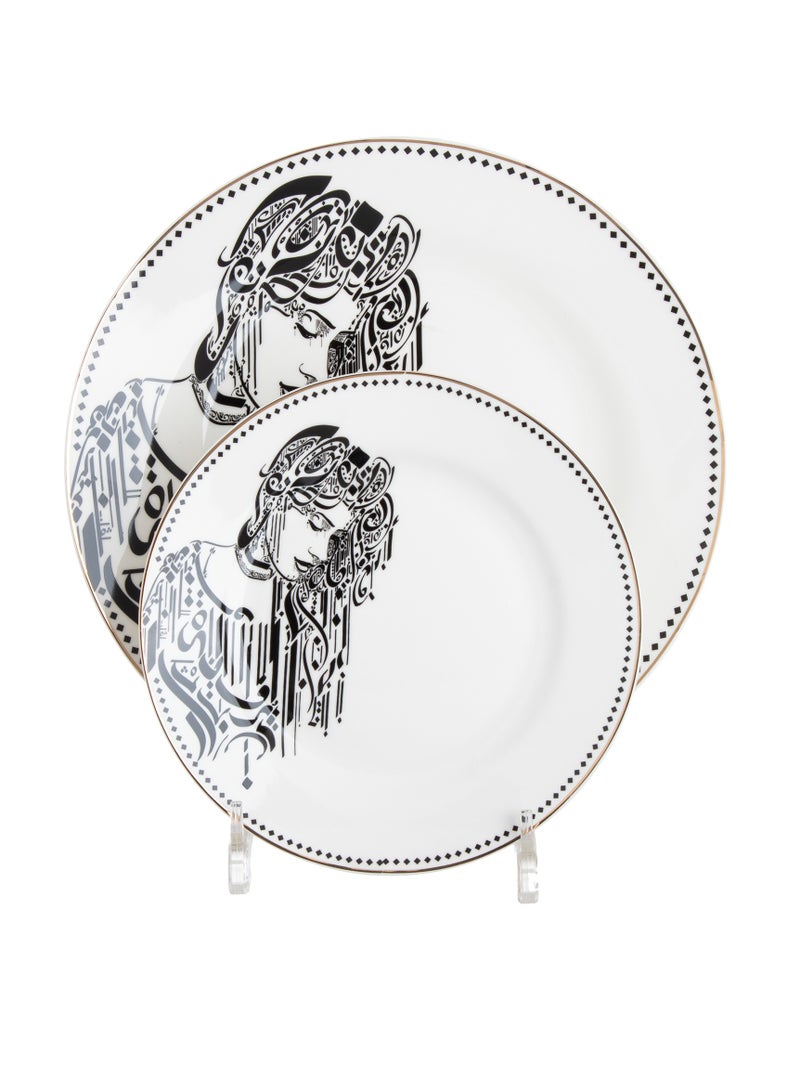 Hic Porcelain Dinner Set Black Design 29 Pcs For 6 Person - Image 3