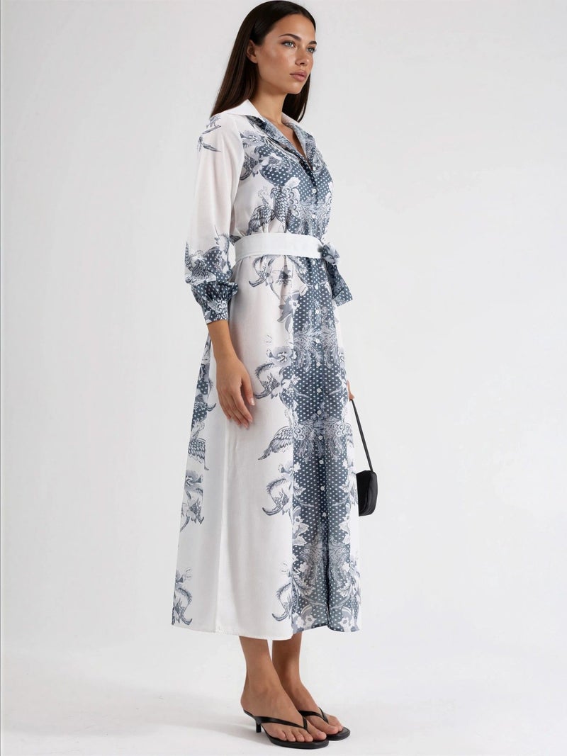 Jennyfer Floral Belted Midi Dress - Image 5