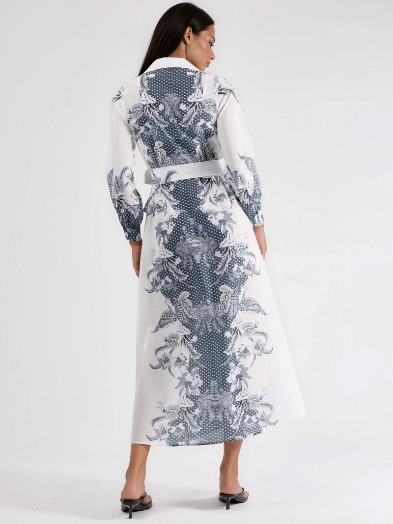 Jennyfer Floral Belted Midi Dress - Image 3