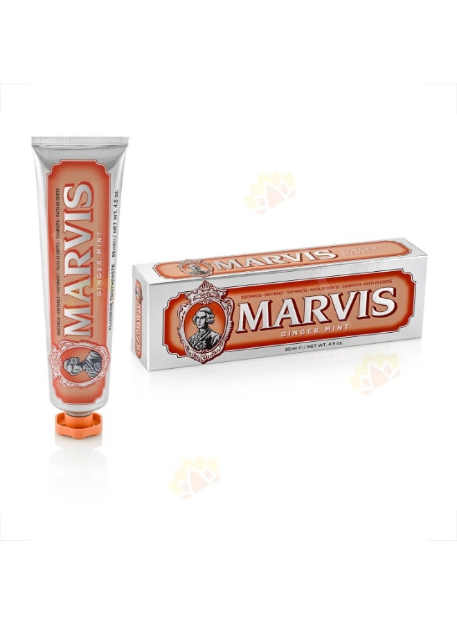 Marvis Ginger Mint Creamy Toothpaste for Protection and Whitening 85ml - Image 1