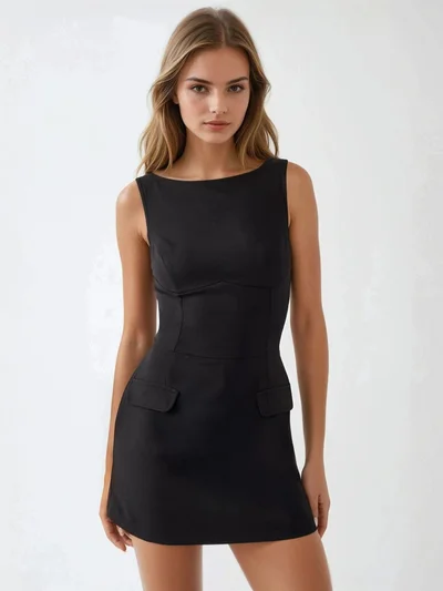 HICCUP Fitted Mini Dress with Shorts