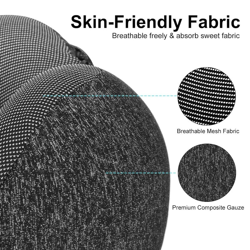 Juflix Juflix Travel Pillow for Neck Memory Foam Hooded Travel Neck Pillow for Adults Comfortable Neck Pillow for Travel with Hoodie Flight Pillow Airplane Pillow Travel Cushion for Plane Car Train  - Image 5