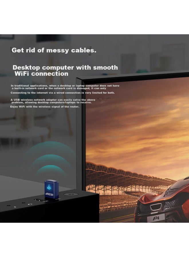 Edup Ep-n8568 Usb Wireless Network Card Bluetooth Adapter Host Wifi Receiver Desktop Computer Laptop Universal - Image 3