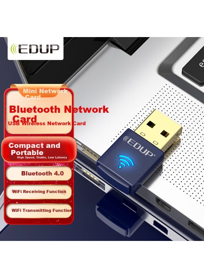 Edup Ep-n8568 Usb Wireless Network Card Bluetooth Adapter Host Wifi Receiver Desktop Computer Laptop Universal - Image 1