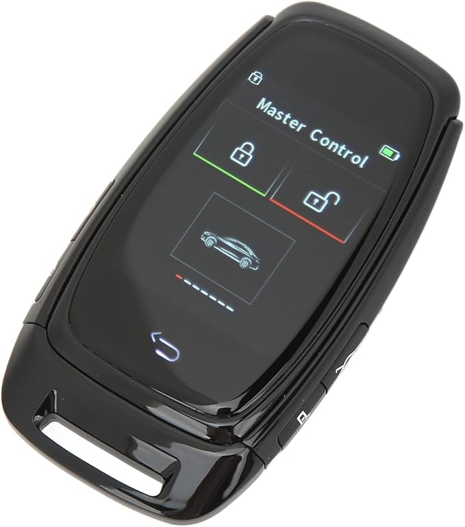 Smart Remote Car Key With LCD Display Keyless Entry System For Vehicle Security Black - Image 1