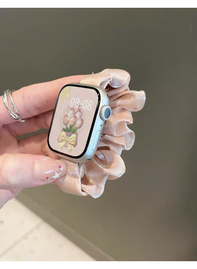 Suitable For Applewatch6789 Apple Watch Iwatch10se Premium Sense French Pearlescent Hair Band Strap