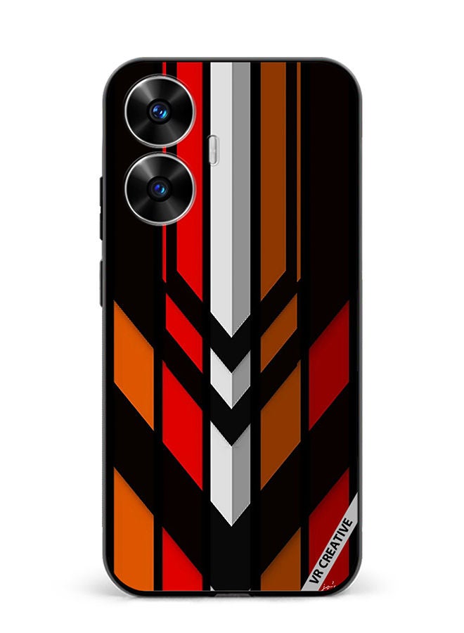 VR CREATIVE Protective Case Cover For Realme C55 Abstract Design Multicolour - Image 1