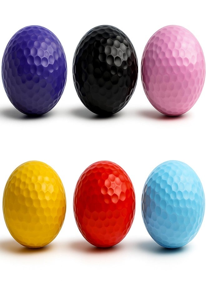 Thorza Colored Golf Balls - Multicolored Set of 6 Mini Golf, Putting Practice and Training - Image 1