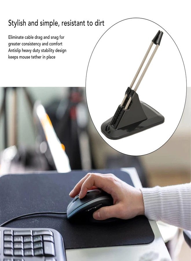 Pomya Gaming Mouse Bungee, Universal Stylish Simple Rustproof Mouse Cord Management,Portable Mouse Cable Holder Black for Esports(Black) - Image 4