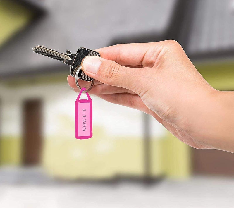 WeKonnect®; Multicolor Keyring & Keychain Key Tags with Name Tag Labels (Made in India) (Pack of 50) - Image 2