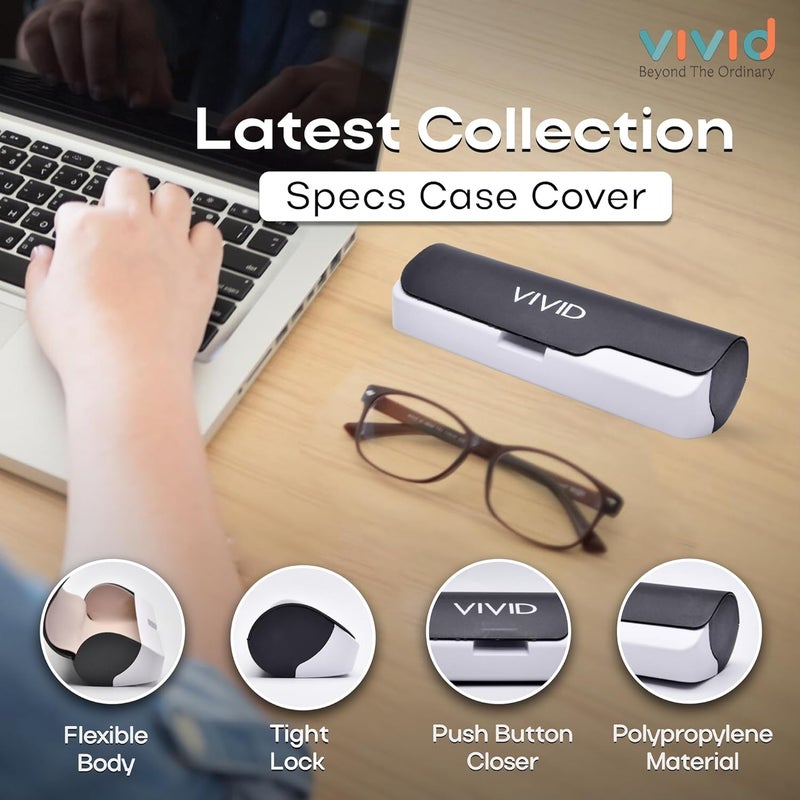 VIVID Vision Unisex Adult Lightweight Eyewear Specs Case Cover | Protect Eye Glasses | Chashma Dibbi | Spectacle Box | Closure - Push Button | Plastic - Image 2