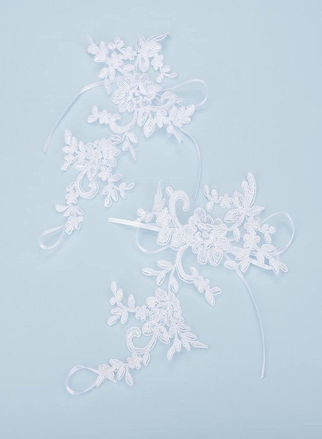 Sither رباط قدم سيثير لصندل الشاطئ بدون حذاء، سوار كاحل للعرائس، مجوهرات كاحل للنساء، هدية صيفية لها (أبيض) - Image 4