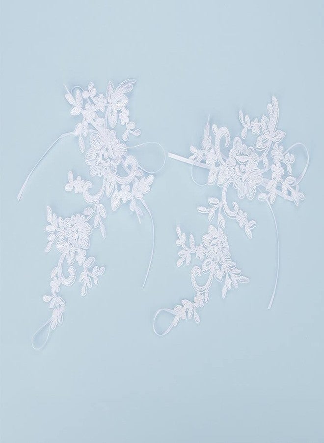 Sither رباط قدم سيثير لصندل الشاطئ بدون حذاء، سوار كاحل للعرائس، مجوهرات كاحل للنساء، هدية صيفية لها (أبيض) - Image 5