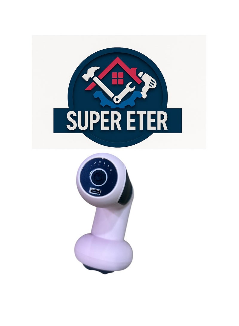 سوبر  ايتير جهاز تدليك عميق من SUPER ETER – 5 رؤوس علاجية – وردي / أسود – موديل 10006383 – قدرة 30 واط – شحن Type-C - Image 4
