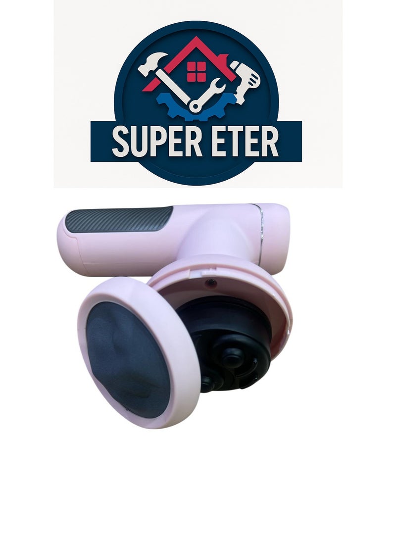 سوبر  ايتير جهاز تدليك عميق من SUPER ETER – 5 رؤوس علاجية – وردي / أسود – موديل 10006383 – قدرة 30 واط – شحن Type-C - Image 5