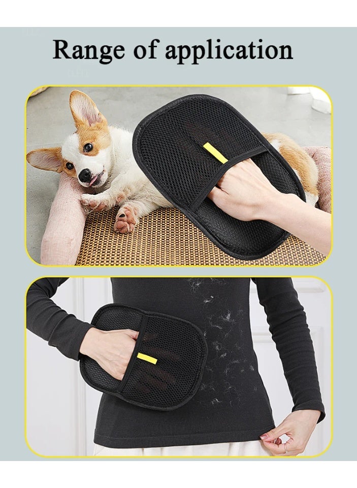 قفازات إزالة شعر الحيوانات الأليفة للكلاب والقطط – قفاز قابل لإعادة الاستخدام لتنظيف الشعر والعناية بالفراء - Image 3