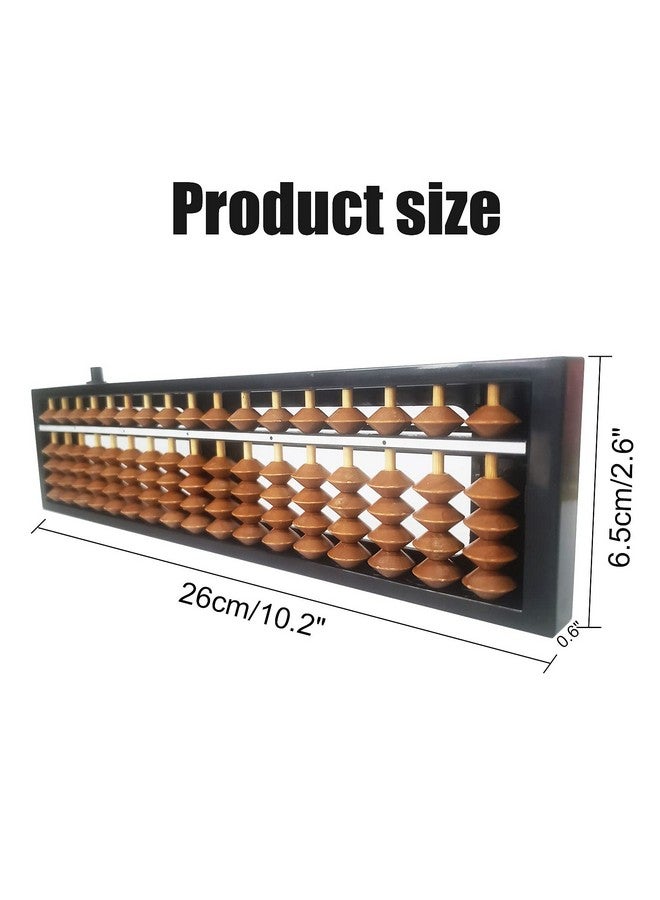 Vaupan Vaupan Digit Standard Abacus Soroban Professional 17 Column (10.2 inch) Math Abacus, Math Calculating Tool with Reset Button for Adults Kids(Brown) - Image 2