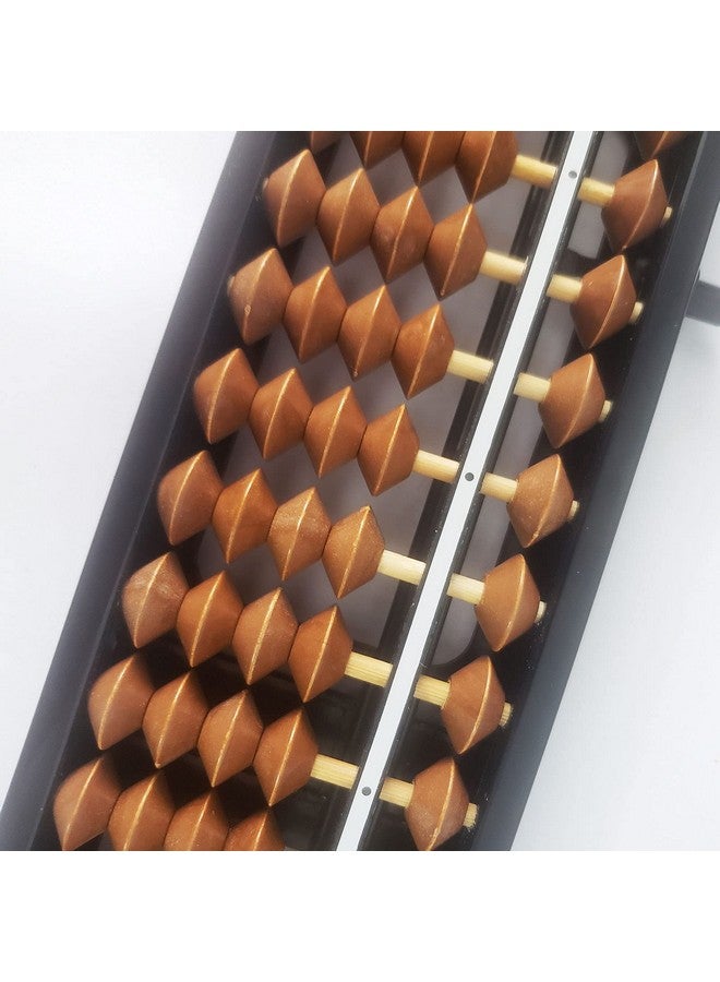 Vaupan Vaupan Digit Standard Abacus Soroban Professional 17 Column (10.2 inch) Math Abacus, Math Calculating Tool with Reset Button for Adults Kids(Brown) - Image 3