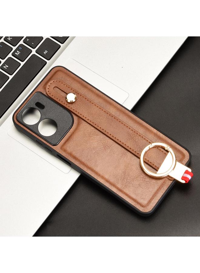 اس-توب جراب خلفي من الجلد لهاتف موتورولا موتو جي 05 / إي 15 4G مع سوار معصم - Image 4