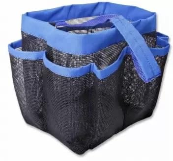 KPS 8 Pocket Shower Caddy Bag | Hanging Mesh Fabric Storage Organizer | Portable Bath Shower/Cosmetics Container | Multi Pocket Toiletry Organizer Bag | For Beach/Swimming/Gym (Pack of 1,Multicolor) - Image 4