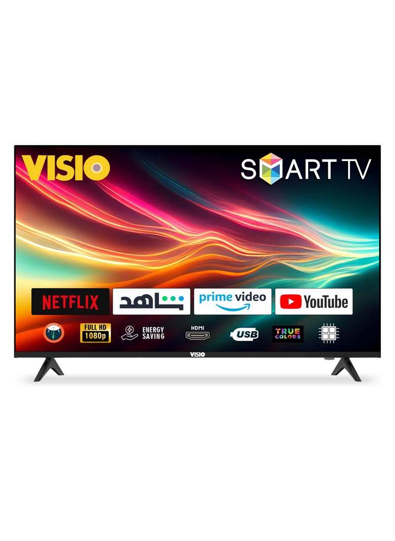 Visio - VISIO 32-Inch Frameless HD Smart Android 14 TV with Built-in Satellite Receiver - Image 1