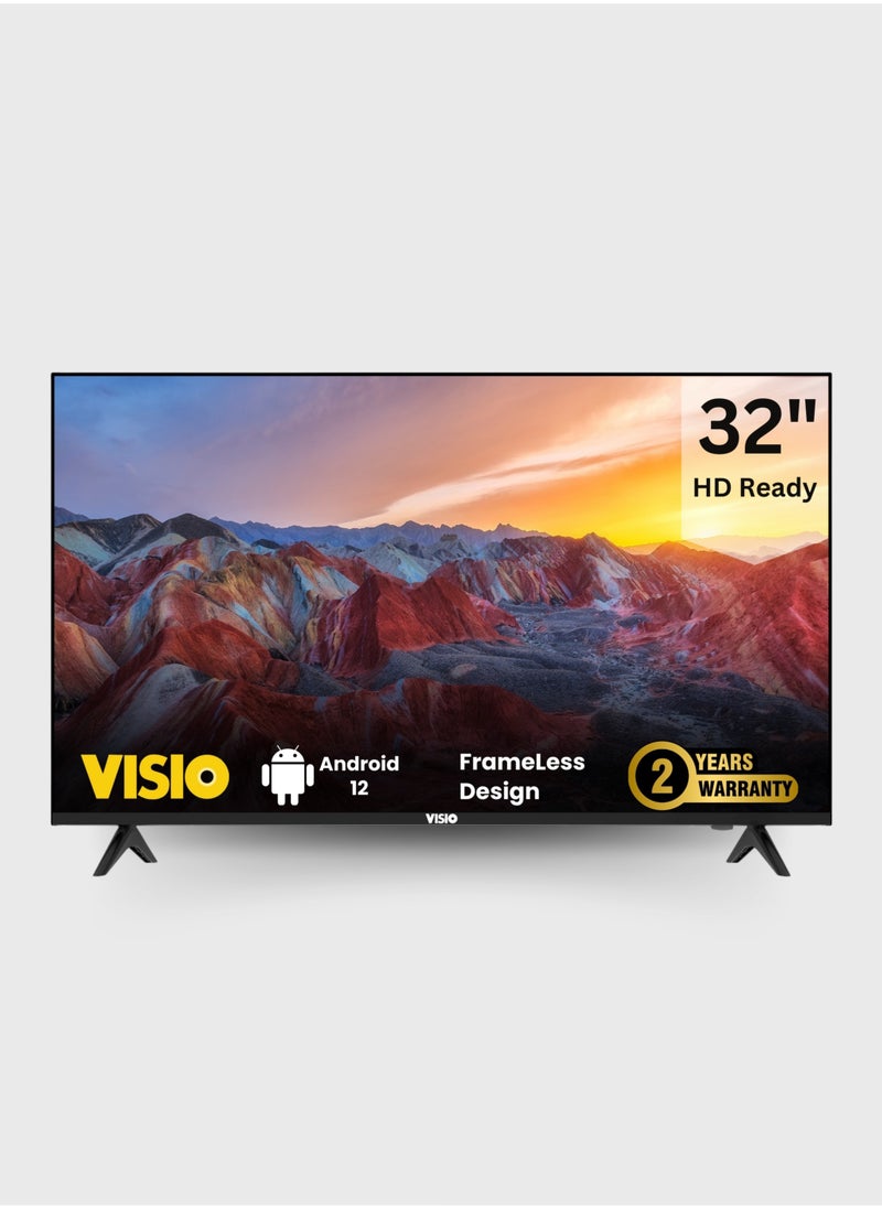 Visio - VISIO 32-Inch Frameless HD Smart Android 14 TV with Built-in Satellite Receiver - Image 1