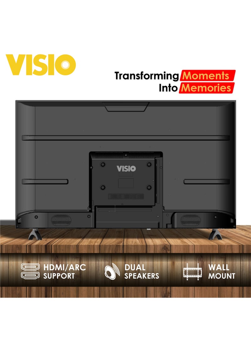 Visio - VISIO 32-Inch Frameless HD Smart Android 14 TV with Built-in Satellite Receiver - Image 1