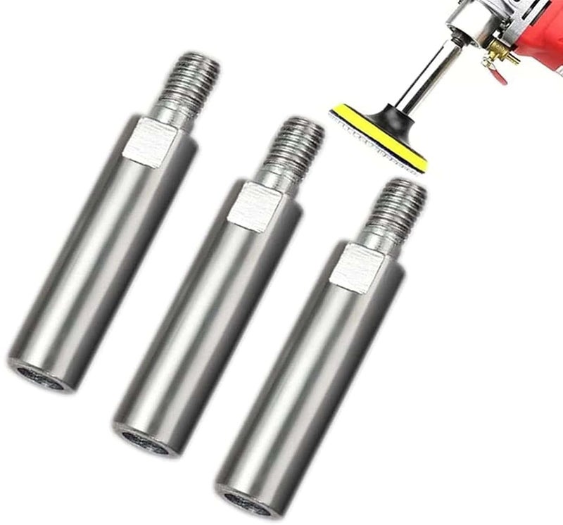 DIY Crafts 1x Rod, 4"inch Extension Shaft, Stainless Steel Alloy Material Rotary Extension Shaft M14 Thread For Electric Rotary Polisher,Car Polisher,Pol(1x Rod, 4"inch Extension Shaft) - Image 1