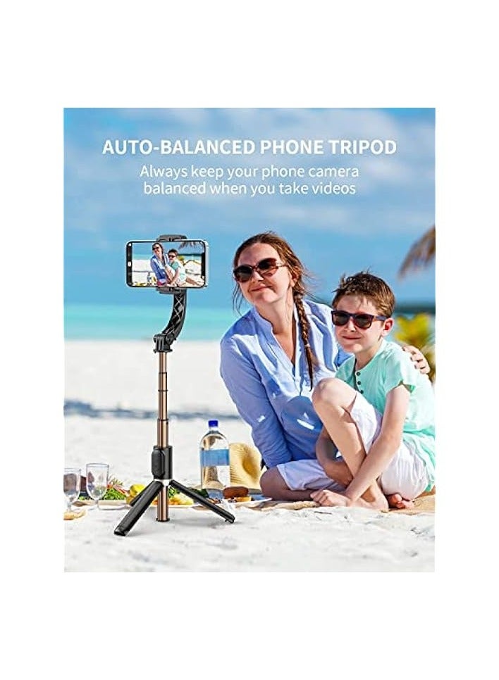 KASTWAVE Selfie Stick Gimbal Stabilizer,Portable Handheld Gimble with Tripod & Remote for Cell Phone Camera & Android Smartphone Recording Video & Vlogging - Image 3