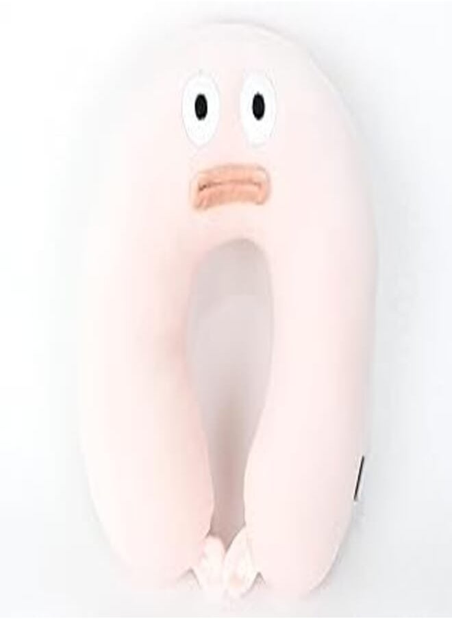 Generic - Generic Comfy Kids Eyes Neck Support Soft Fiber Travel Neck Pillow U-Shape For Car, Travel, Office,Airplane and Gifts - Pink - Image 1