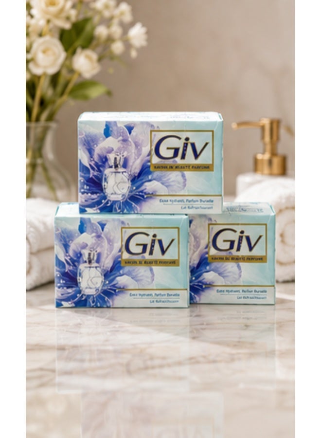Giv Refreshing Lily Scented Beauty Soap - 3 PC - 72g - Image 2
