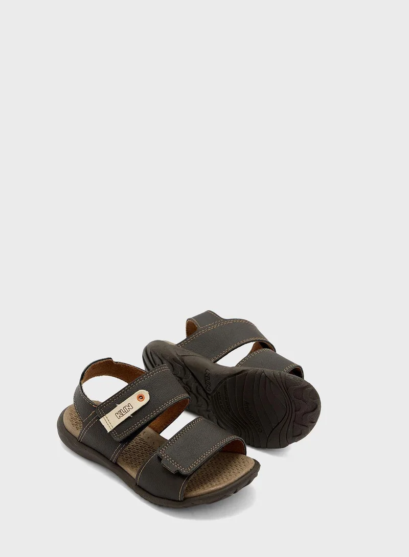 Klin Kids Logo Velcro Sandals