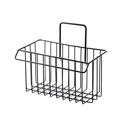 ZURATO Sink Caddy Organizer, Metal Iron Sink Rack with Sponge Holder, Drain Basket & Soap Dish for Kitchen Counter, Dish Washing Liquid Stand – Black - Image 2