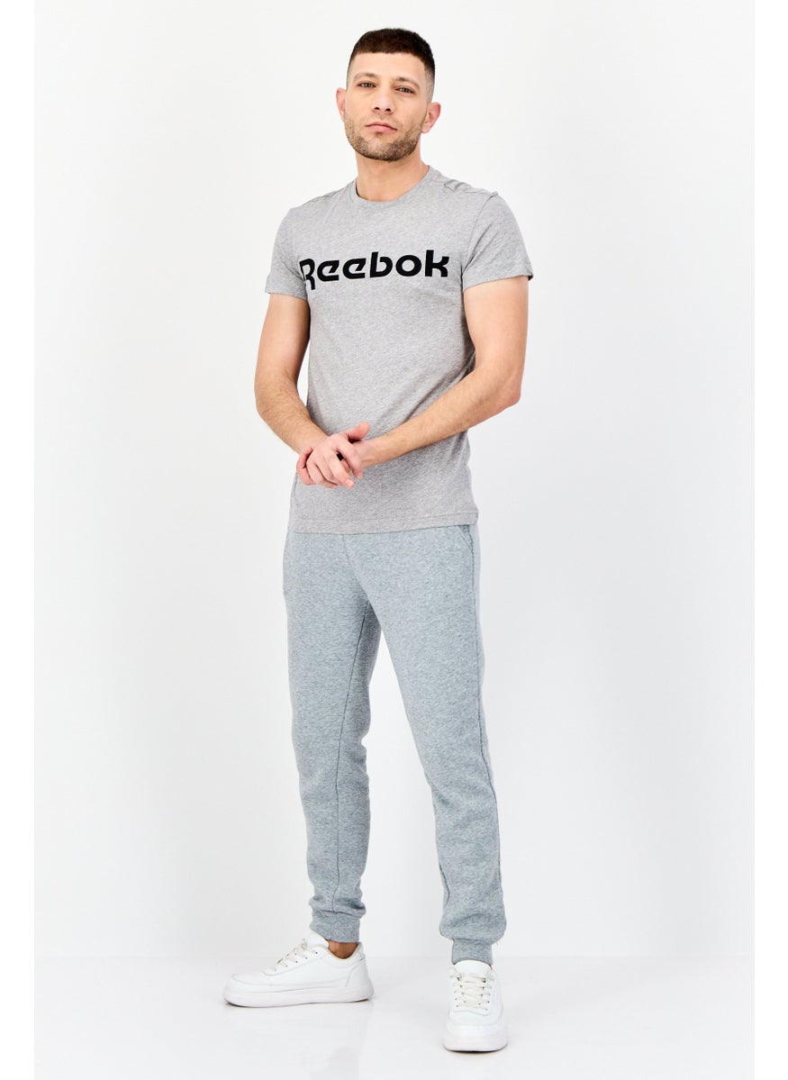 Reebok Men Sportswear Fit Short Sleeve Outdoor T-Shirt, Grey  - Image 3