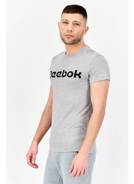 Reebok Men Sportswear Fit Short Sleeve Outdoor T-Shirt, Grey  - Image 4