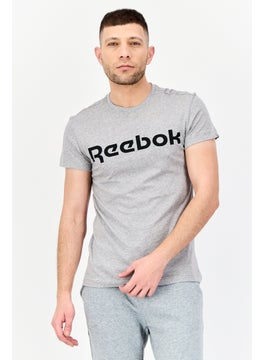 Reebok Men Sportswear Fit Short Sleeve Outdoor T-Shirt, Grey  - Image 1