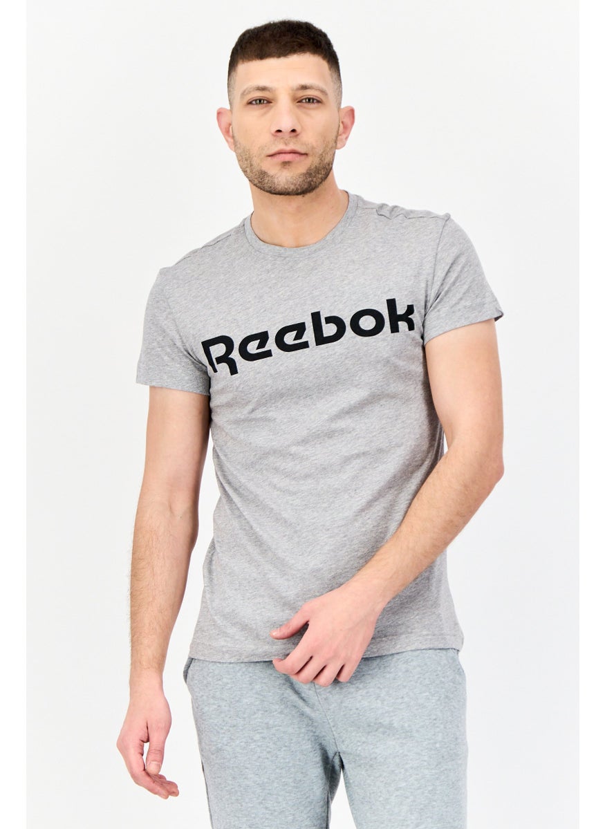 Reebok Men Sportswear Fit Short Sleeve Outdoor T-Shirt, Grey  - Image 1