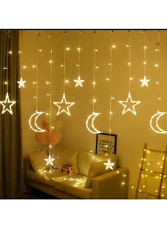 Generic Ramadan Led string lights stars shaped and moon curtain decorative lights holiday decoration  - Image 1
