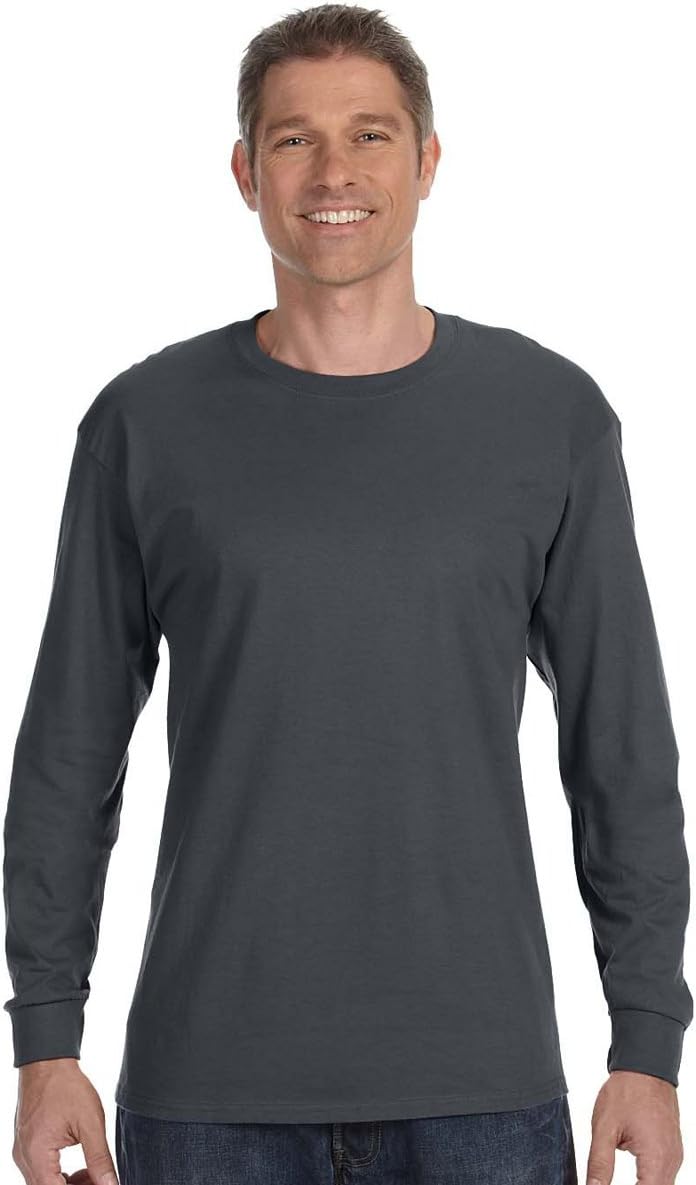 Jerzees Men's Dri-Power Cotton Blend Long Sleeve Tees, Moisture Wicking, Odor Protection, UPF 30+, Sizes S-3x - Image 1