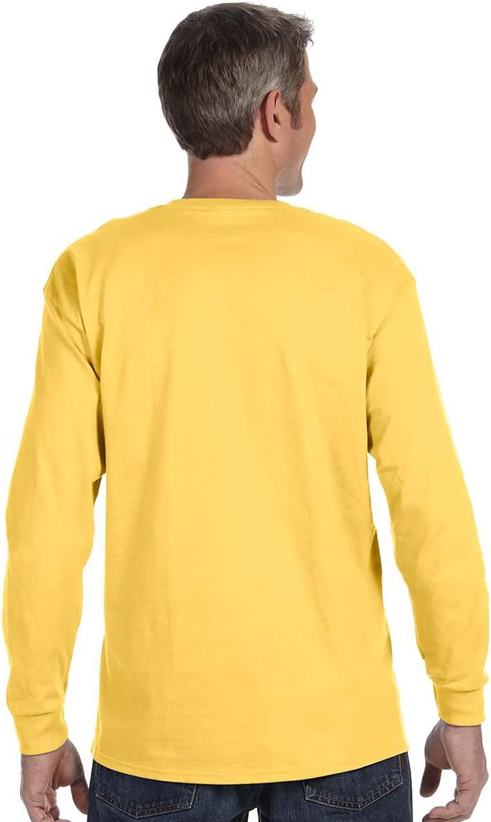 Jerzees Men's Dri-Power Cotton Blend Long Sleeve Tees, Moisture Wicking, Odor Protection, UPF 30+, Sizes S-3x - Image 3