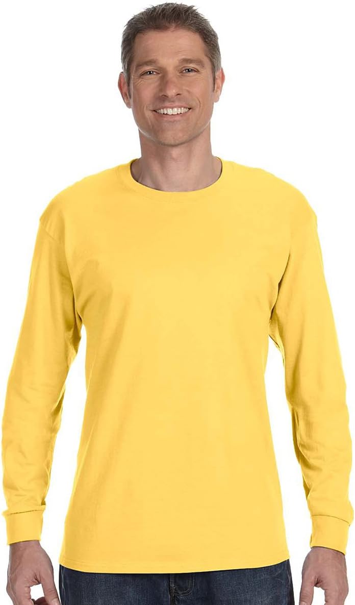 Jerzees Men's Dri-Power Cotton Blend Long Sleeve Tees, Moisture Wicking, Odor Protection, UPF 30+, Sizes S-3x - Image 2