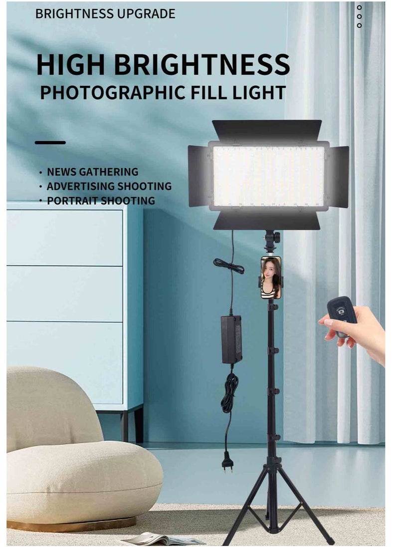 XiuWoo - RGB LED Video Light With 1.6m Stand Kit, 360° Full Color, 40W Dimmable  Color Studio Panel Lights for Gaming Streaming  Photography - Image 1