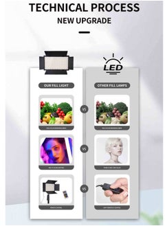 شو وو إضاءة فيديو LED RGB مع حامل بطول 1.6 متر، ألوان كاملة 360 درجة، إضاءة استوديو ملونة قابلة للتعتيم بقوة 40 وات لتصوير الألعاب والبث المباشر  - Image 3