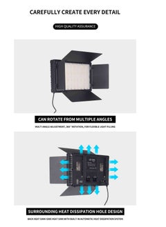 شو وو إضاءة فيديو LED RGB مع حامل بطول 1.6 متر، ألوان كاملة 360 درجة، إضاءة استوديو ملونة قابلة للتعتيم بقوة 40 وات لتصوير الألعاب والبث المباشر  - Image 5