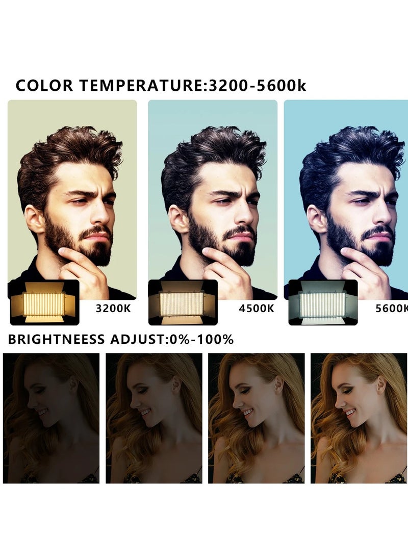 XiuWoo - RGB LED Video Light With 1.6m Stand Kit, 360° Full Color, 40W Dimmable  Color Studio Panel Lights for Gaming Streaming  Photography - Image 1