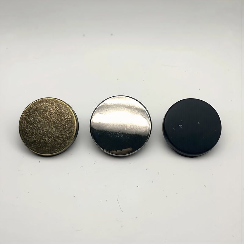 Flat Metal Buttons 28mm 44L Solid Zinc Alloy for Coat Overcoat Sewing Fasteners - Image 4