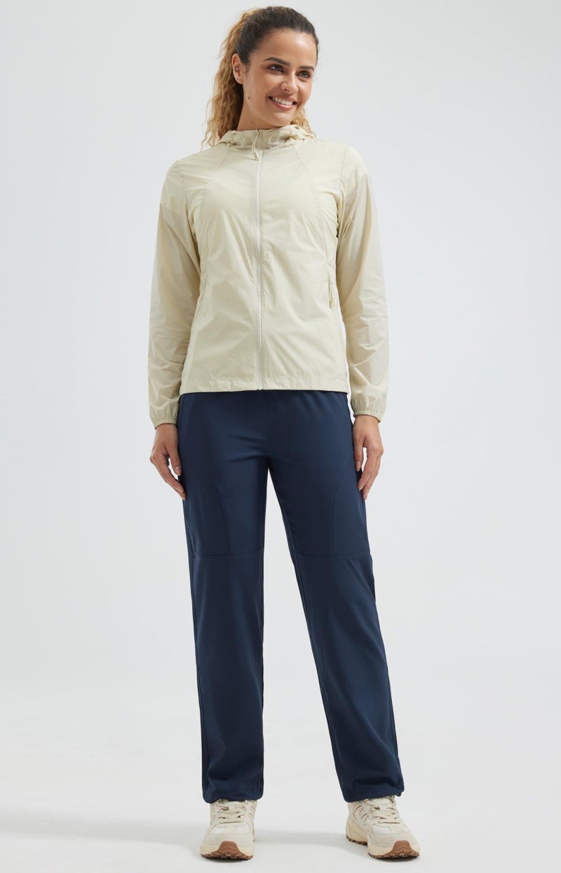 Libin Women's Hiking Pants Lightweight Quick Dry Cargo Pants Casual Safari Work Travel Outdoor Clothes Regular 29" Navy M - Image 3