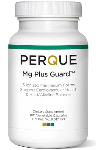 PERQUE Mg Plus Guard Magnesium HighAbsorption Magnesium Supplement with Glycinate Ascorbate Citrate Supports Heart and Metabolic Function NonGMO GlutenFree 180 Vegetable Capsules