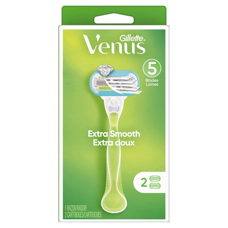Gillette Venus Extra Smooth Razors for Women, 1 Venus Razor, 2 Razor Blade Refills, Designed for a Close, Smooth Shave - Image 1