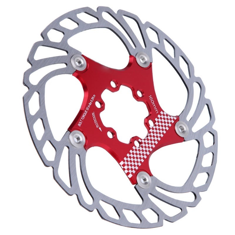 Mountain Bike Brake Disc: CNC Precision, High Hardness - Aluminum Alloy Bracket Reinforcement, Stainless Steel Floating Button Design, Rivet-connected Dual-material for Mountain Bike, Road Bike Cyclin - Image 3